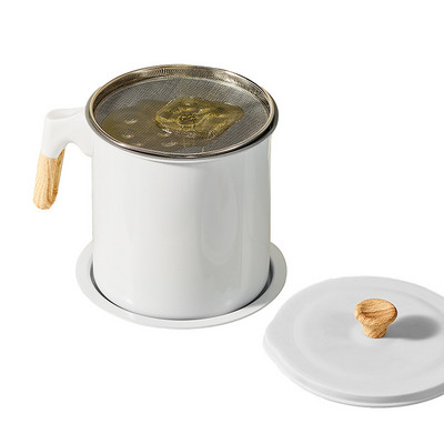 Oală cu filtru de ulei Capacitate 1,4 L/1,7 L Recipient pentru ulei Sticlă de fierbător cu capac rezistent la praf Organizator de bucătărie Depozitare rezervor pentru filtru de ulei