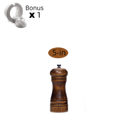 Druskos ir pipirų malūnėliai, medžio masyvo pipirų malūnėlis su stipriu reguliuojamu keraminiu 5 colių 8 colių 10 colių malūnėliu – Leeseph virtuvės įrankiai