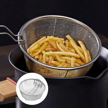 Καλάθι με τηγανιτές πατάτες Τετράγωνο καλάθι τηγανίσματος Φορητό από ανοξείδωτο ατσάλι Chip Deep Fry Basket Chip with Handle Gadgets Kitchen