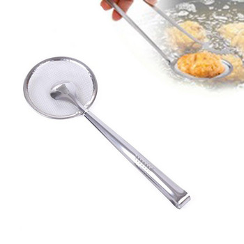 Τρυπητό Κουζίνας Πολυλειτουργικό φίλτρο κουτάλι με κλιπ Τροφίμων λάδι-τηγάνισμα Φίλτρο μπάρμπεκιου Σφιγκτήρας από ανοξείδωτο ατσάλι Εργαλεία κουζίνας