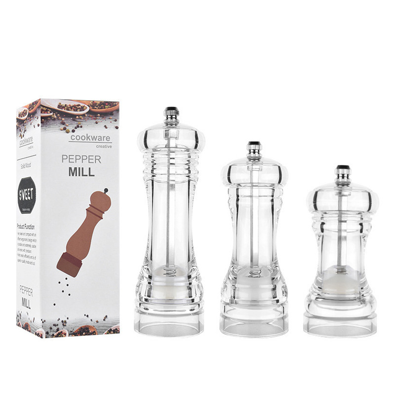 Mașină de tocat piper Moara manuală de condimente Set de mori de sare și piper Mașină de tocat ierburi reglabilă Agitator de sare Accesorii pentru unelte de bucătărie