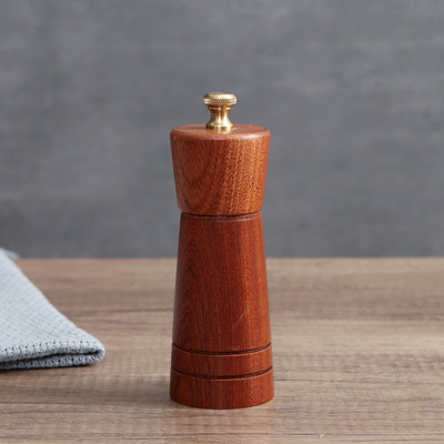 Ξύλινος μύλος πιπεριάς και αλατιού Αυτόματο σετ μπαχαρικών για σχέδιο Ρυθμιζόμενοι μύλοι Κεραμικός ξύλινος ηλεκτρικός μύλος κεραμικών κουζίνας