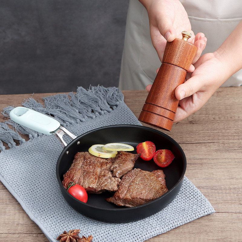 Ξύλινος μύλος πιπεριάς και αλατιού Αυτόματο σετ μπαχαρικών για σχέδιο Ρυθμιζόμενοι μύλοι Κεραμικός ξύλινος ηλεκτρικός μύλος κεραμικών κουζίνας