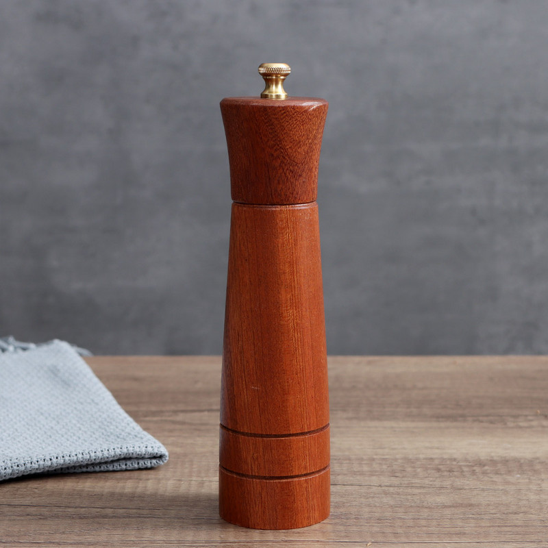Ξύλινος μύλος πιπεριάς και αλατιού Αυτόματο σετ μπαχαρικών για σχέδιο Ρυθμιζόμενοι μύλοι Κεραμικός ξύλινος ηλεκτρικός μύλος κεραμικών κουζίνας