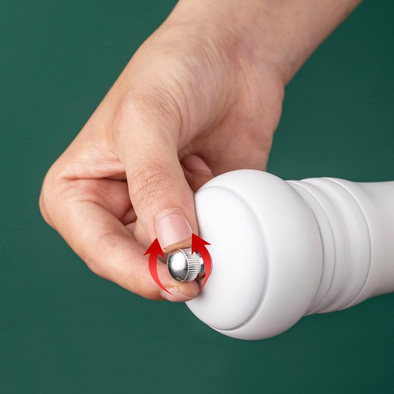 Rasnita manuala de sare si piper Rasnita de condimente de 8 inch Moara din ceramica ajustabila Unelte de gatit pentru gratar