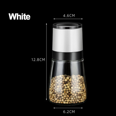 Pulverizator manual de râșniță de sare și piper Borcan de sticlă transparentă râșniță pentru borcane de condimente Sticla de condimente Pulverizator de moara de piper pentru cereale