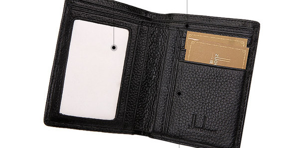 Vīriešu maks no eko ādas - ar uzrakstu