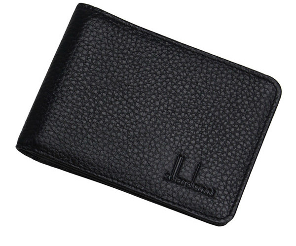 Portofel bărbătesc elegant din piele cu inscripție