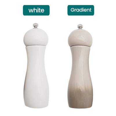 Moara de sare si piper din lemn macinata manuala de piper, grosimea ajustabila, ceramica, scuturatoare de condimente, moara de bucatarie unealta pentru gratar