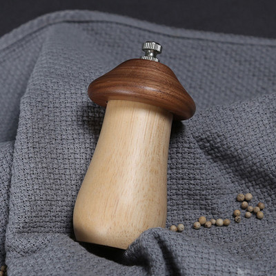 Χαριτωμένος μύλος αλατιού και πιπεριού, μύλος πιπεριάς μπαχαρικών από μασίφ ξύλο με ισχυρό ρυθμιζόμενο κεραμικό μύλο Εργαλεία μαγειρικής κουζίνας