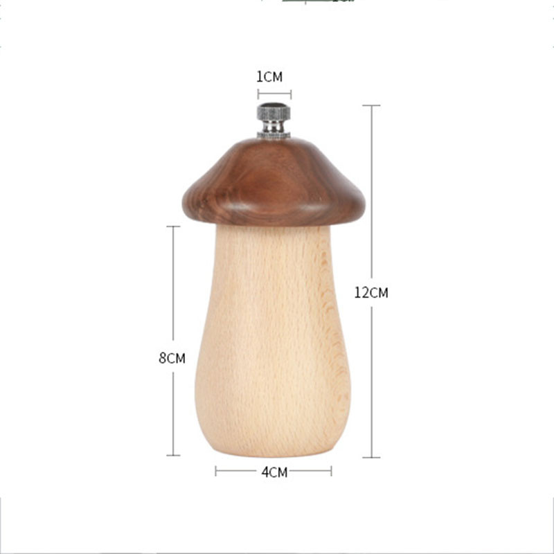 Χαριτωμένος μύλος αλατιού και πιπεριού, μύλος πιπεριάς μπαχαρικών από μασίφ ξύλο με ισχυρό ρυθμιζόμενο κεραμικό μύλο Εργαλεία μαγειρικής κουζίνας