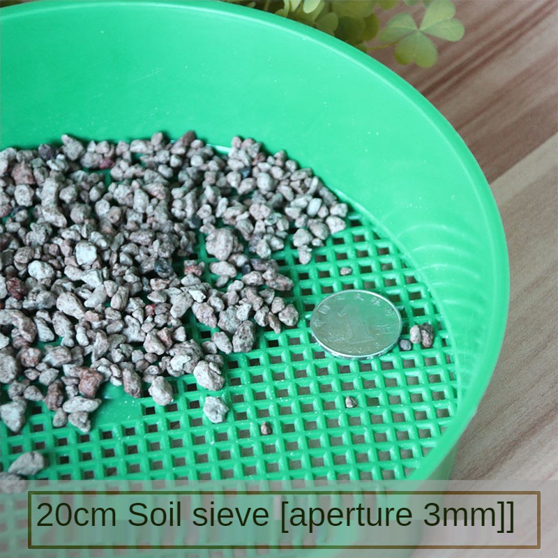 Plastikinis sodo sietelis, žalias, skirtas komposto dirvožemiui, akmens tinkleliui, dirvožemio sietui filtruoti dideliems akmenims ir šakelei iš dirvožemio sodo įrankio