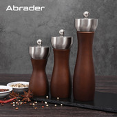 Set mlinova za sol i papar, mlinac za papar od punog drveta Podesivi keramički mlin za jezgru Kuhinjski alat za kuhanje Vrhunsko drvo bukve