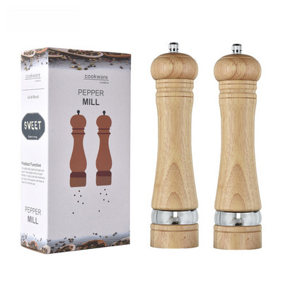 Rankinis pipirų malūnėlis medinės druskos ir pipirų malimo rožių druskos keraminis rotorinis malūnėlis Daugiafunkcis Cruet virtuvės įtaiso įrankis