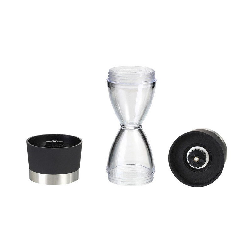 Moara manuala de piper 2 in 1 in forma de clepsidra Rasnita de sare reglabila grosieritate condiment de condimente Instrument de macinat