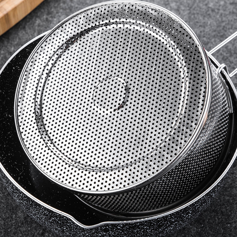 Virtuvės sietelis kanalizacijos krepšelis Viela smulkaus tinklelio sietelis aliejaus sietelis Miltų kiaurasamtis Įrankiai Kepimo krepšelis Koštuvas gruzdintuvė Kepimo krepšelis