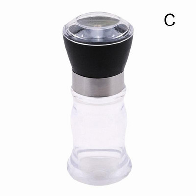 Ručni mlin za mljevenje soli i papra Prozirna boca za začine Posude za mljevenje začina Podesivi mlin za mućkanje Kuhinjski dodaci