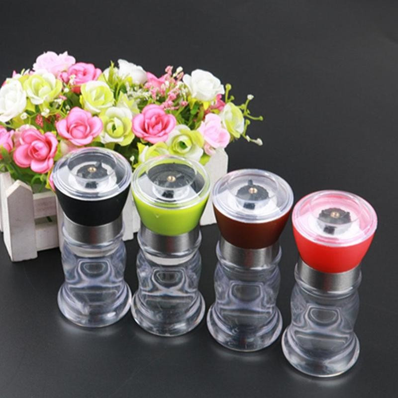 Rasnita manuala de rasare sare piper sticla de condimente transparente Recipiente de macinat condimente Agitatoare de moara reglabile Gadgets de bucatarie
