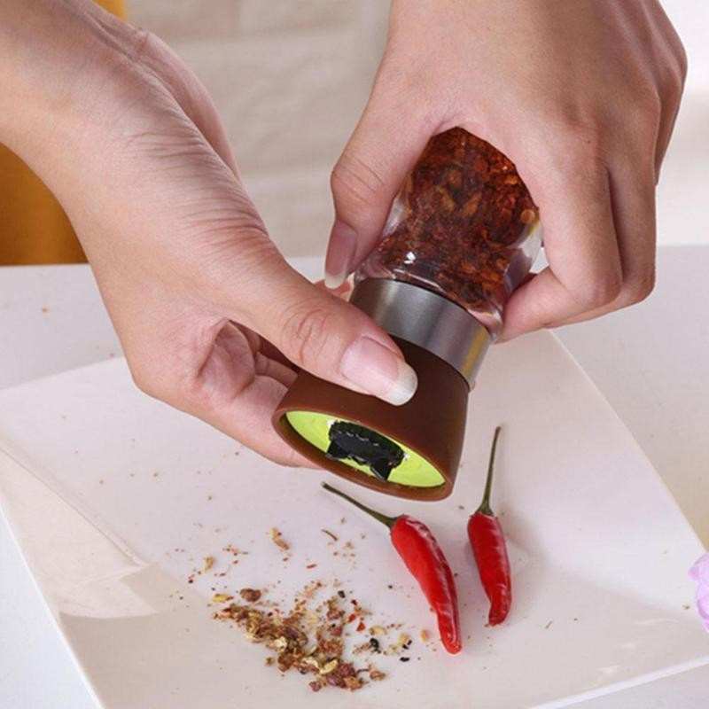 Rasnita manuala de rasare sare piper sticla de condimente transparente Recipiente de macinat condimente Agitatoare de moara reglabile Gadgets de bucatarie