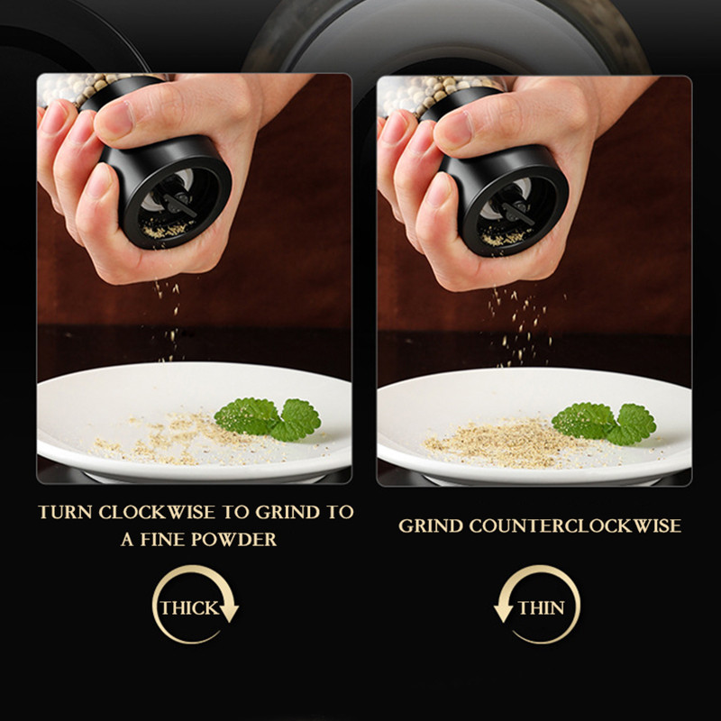 Set 2 bucăți râșniță piper din sticlă râșniță manuală pentru sare și piper râșniță pentru condimente Recipiente unelte de bucătărie accesorii pentru mori