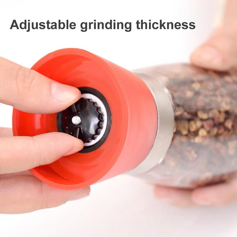 Kézi paprikadaráló konyhai eszköz kávébab szezámdaráló kerámia mag tároló daráló üvegpalack fedéllel