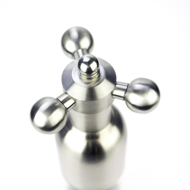 Moara de piper acționată manual în formă de supapă de robinet, mașină de râșnire manuală de sare din carcasă din oțel inoxidabil, freză ceramică pentru alimente, decorațiuni pentru casă
