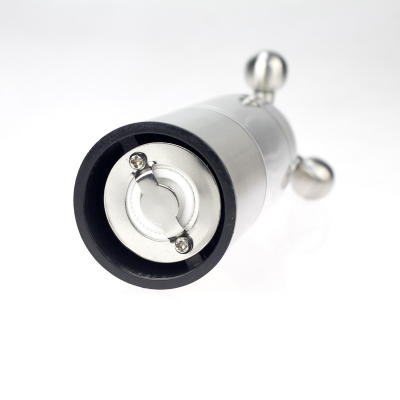 Moara de piper acționată manual în formă de supapă de robinet, mașină de râșnire manuală de sare din carcasă din oțel inoxidabil, freză ceramică pentru alimente, decorațiuni pentru casă