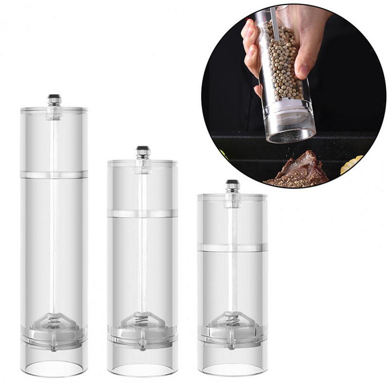 Spices Mill Fashion Multifunctional Pipper Grinder Dispenser Condiment Acrilic