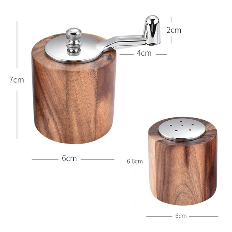 Rasnita de sare si piper Macinata de sare pentru ierburi Rasnita de condimente reglabila Mâner din lemn Sticla de macinare de piper Ustensile de bucatarie Gadgets 2020