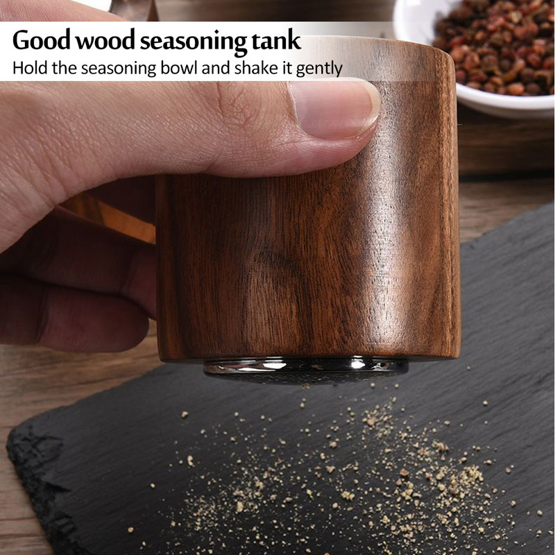 Rasnita de sare si piper Macinata de sare pentru ierburi Rasnita de condimente reglabila Mâner din lemn Sticla de macinare de piper Ustensile de bucatarie Gadgets 2020