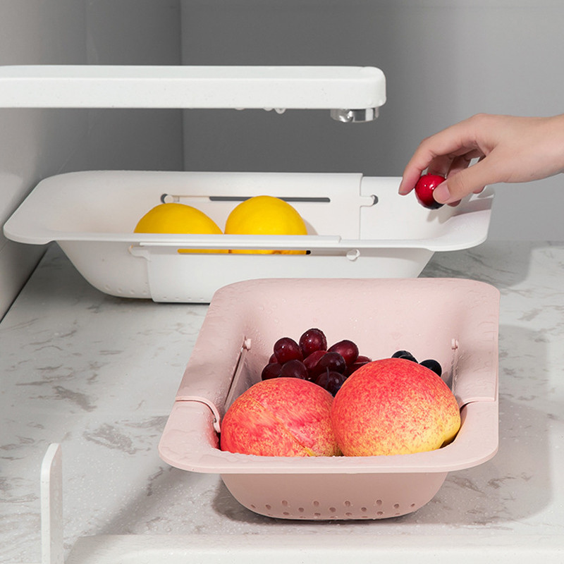 1vnt virtuvės kanalizacijos krepšelis kiaurasamtis vaisių ir daržovių plovimo krepšys sulankstomas sietelis sulankstomas kanalizacija namų virtuvės kriauklės filtras