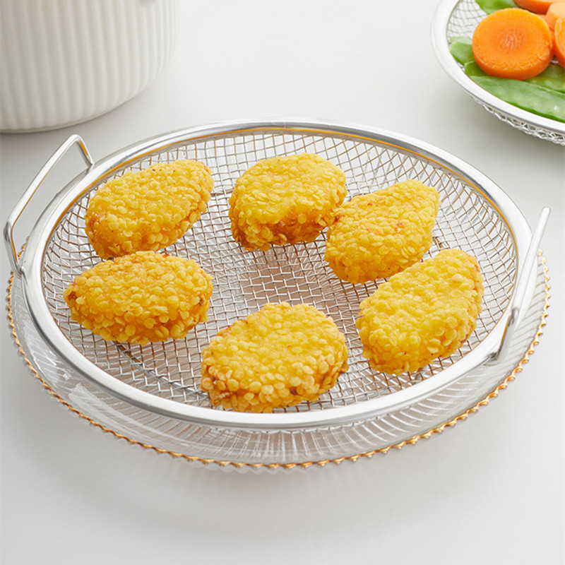 Φίλτρο λαδιού από ανοξείδωτο ατσάλι Τηγάνι φαγητού Μεγάλο σουρωτήρι τηγανιτές πατάτες με λαβή Εργαλείο μαγειρέματος Noodle Drainer Κουζινικά σκεύη