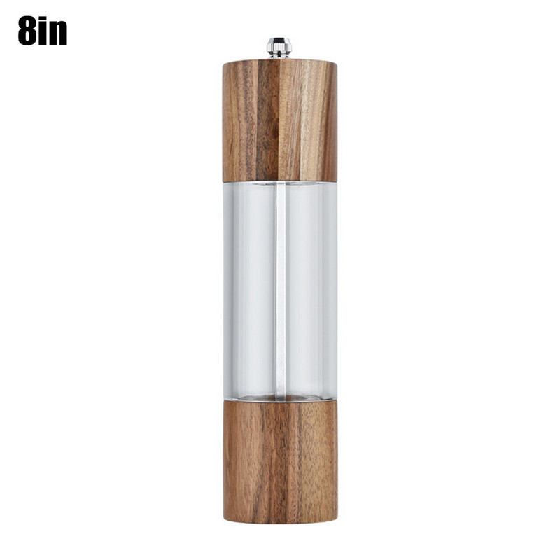 1 τεμ. Χειροκίνητο μύλος αλατιού πιπεριού Μύλος Acacia Wooden Muller Seasoning Spice Bottle Milling Gadget Food Herb Grinders Δοχεία βάζων
