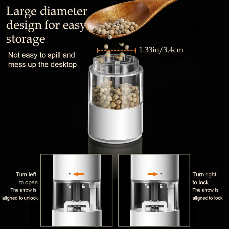 Rasnita de piper de bucatarie Rasnita electrica de sare de mare Piper Sticla de tocat usturoi Suport de usturoi Mori electrice de sare si piper