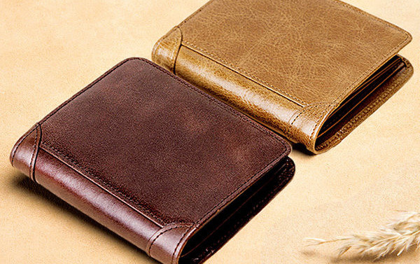 Meeste nahast rahakott lahtritega rahatähtede ja krediitkaartide jaoks