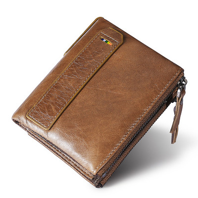 Portofel barbatesc din piele cu compartiment pentru monede - trei culori