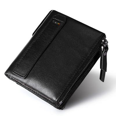 Portofel barbatesc din piele cu compartiment pentru monede - trei culori