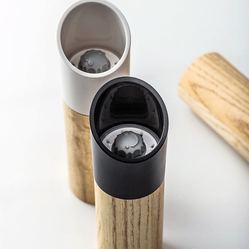 Mori de sare din lemn Rasnita de piper Rasnita portabila pentru condimente Sticle de gatit Noua sosire bucatarie condimente Instrumente de zdrobire