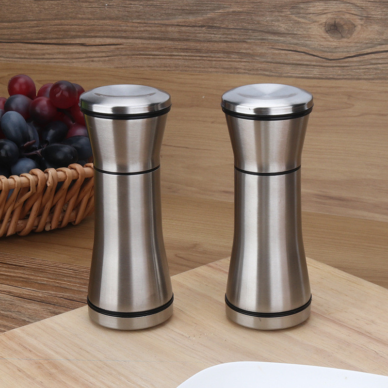 Augstas kvalitātes manuāla nerūsējošā tērauda sāls dzirnaviņas Virtuves piederumi Piparu dzirnaviņas Spice Regulējams