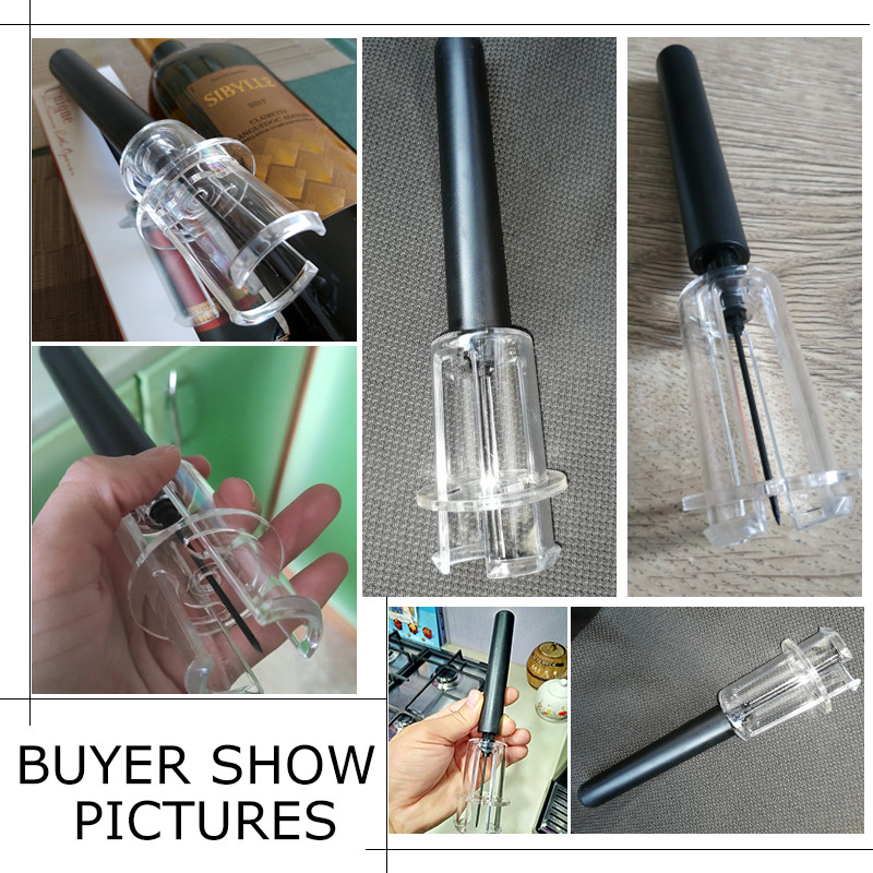 1 vnt. oro pompa vyno butelių atidarytuvas nerūdijančio plieno kaiščio tipo butelių siurbliai abridor de vinho virtuvės atidarymo įrankiai baro priedai