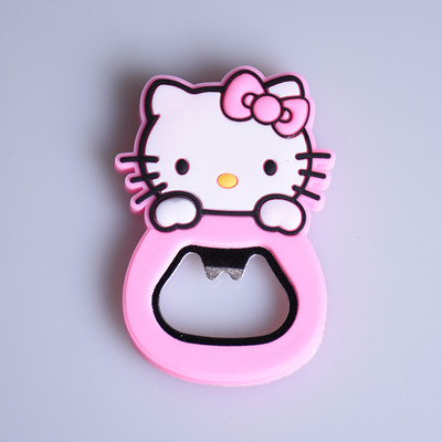 Kūrybinis animacinis multifunkcinis silikonas nerūdijančio plieno butelių atidarytuvas alaus šaldytuvo atidarytuvas virtuvės įrankiai (gali būti šaldytuvo magnetas)