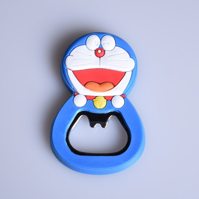 Kūrybinis animacinis multifunkcinis silikonas nerūdijančio plieno butelių atidarytuvas alaus šaldytuvo atidarytuvas virtuvės įrankiai (gali būti šaldytuvo magnetas)