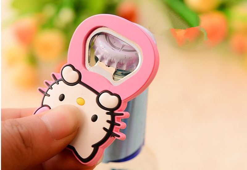 Kūrybinis animacinis multifunkcinis silikonas nerūdijančio plieno butelių atidarytuvas alaus šaldytuvo atidarytuvas virtuvės įrankiai (gali būti šaldytuvo magnetas)