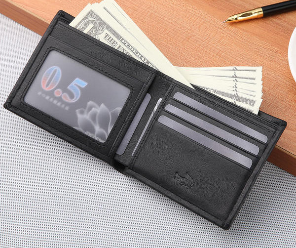 Öko-nahast vabaaja meeste rahakott kaartide ja arvete jaoks