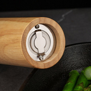 Ξύλινος μύλος αλατιού και πιπεριού πολλαπλών χρήσεων Cruet Mini Χειροκίνητος Μύλος πιπεριάς Εργαλείο κουζίνας με κεραμικό μύλο για οικιακή κουζίνα