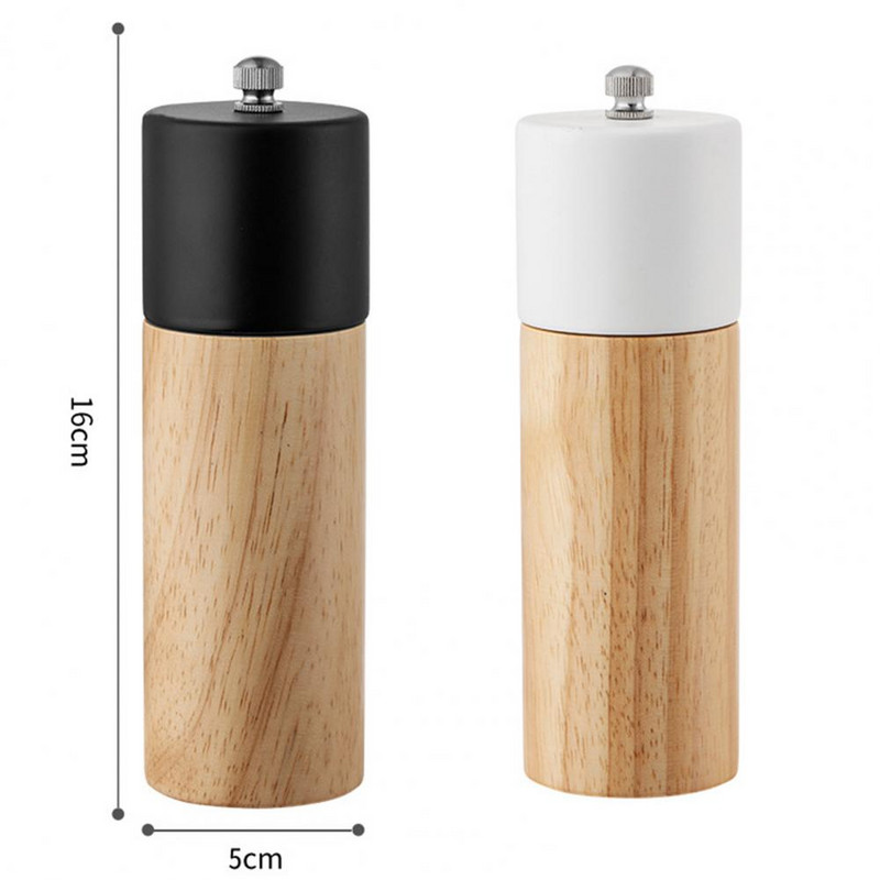 Ξύλινος μύλος αλατιού και πιπεριού πολλαπλών χρήσεων Cruet Mini Χειροκίνητος Μύλος πιπεριάς Εργαλείο κουζίνας με κεραμικό μύλο για οικιακή κουζίνα