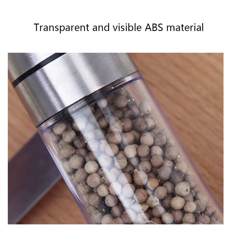 Kaanega soola-pipraveski maitseaine roostevabast terasest jahvatuspudel grillnõu majapidamisrestoran piknik