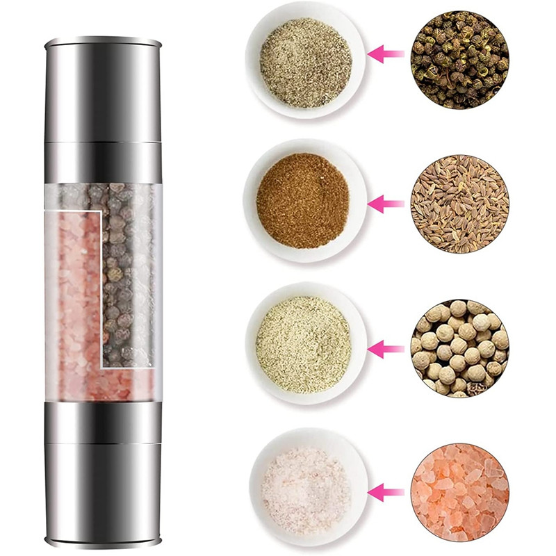 Mlinac za sol i papar, mlinovi za papar, ručni kombinirani mlinovi za mljevenje začina i začina s podesivom krupnoćom
