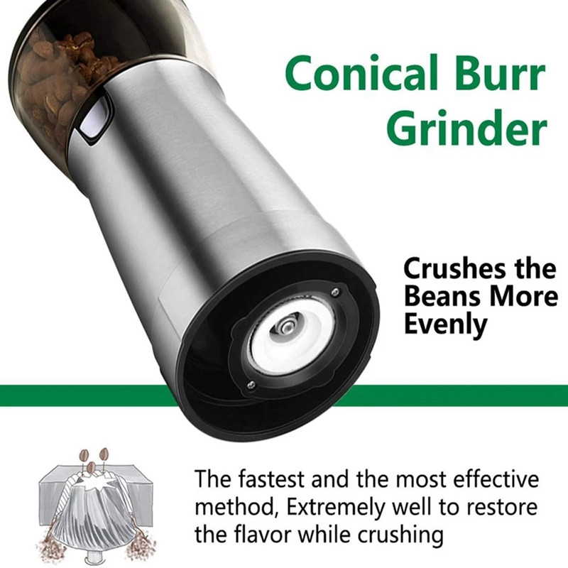 USB laetav kohviveski elektriline roostevabast terasest reguleeritav käsiveski kohvimasin kohvioaveski CNIM kuum