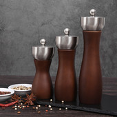 Rasnita de sare si piper din lemn de fag premium Rotor de precizie din otel carbon Mori de piper 5/6/8 inchi 304 mori din lemn din otel inoxidabil